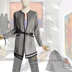 JACKET Black-White Patterned Tweed